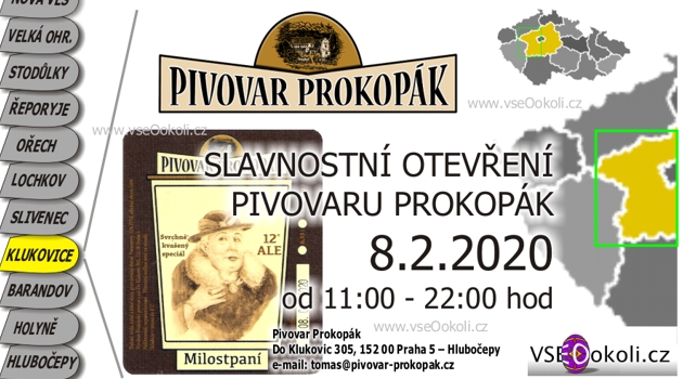 Pivovar Prokopák je v Prokopdkém údolí v Klukovice Praha 5