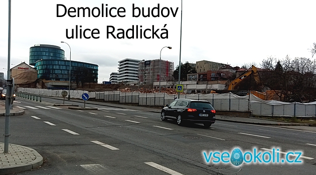 Praha 5 Jinonice a Radlice demolice starých budov.