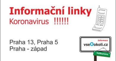 Koronavirus - Praha 5, Praha 13 a Praha - západ