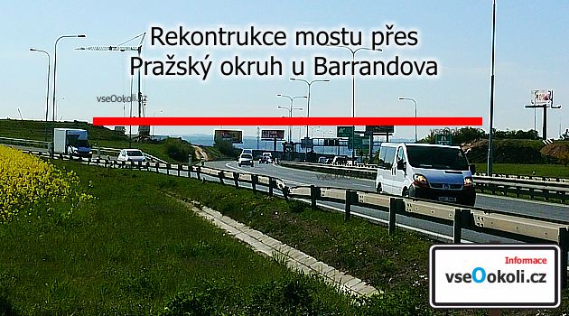 Most se nachází u Barrandova Praha 5 a kousek od Slivcence přes Pražský okruh.