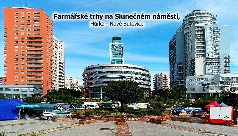 Trhy na Slunečném náměstí Hůrka a Nové Butovice na Praze 13, se konají každý pondělí.