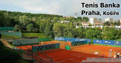 Kousek od Vypichu a Motolu se nachází tenisový areál. Tenis banka Praha, Košíře