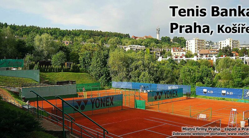 Kousek od Vypichu a Motolu se nachází tenisový areál. Tenis banka Praha, Košíře