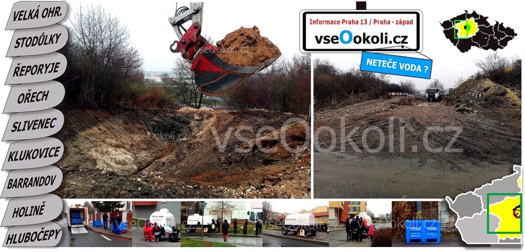 Havárie vodovodního řádu na Praze 13 a okolí