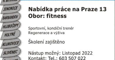 Nabídka práce na Praze 13