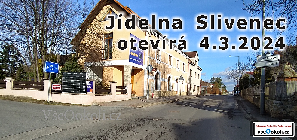 Jídelna Šipl Slivenec se nově otevírá 4.3.2024 v pondělí i přes uzávěru silnice