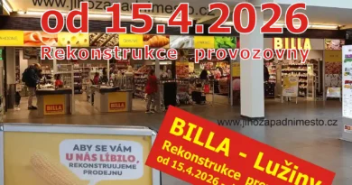 Billa Lužiny rekonstrukce