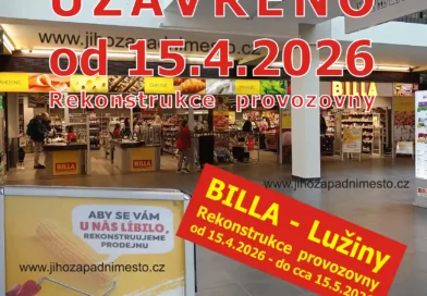 Billa Lužiny rekonstrukce